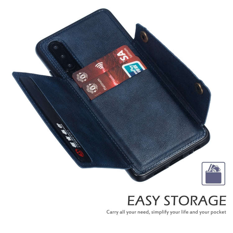 Leather Protective Case For Huawei P30(Blue)