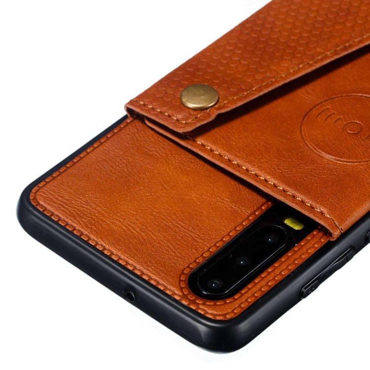 Leather Protective Case For Huawei P30(Brown)