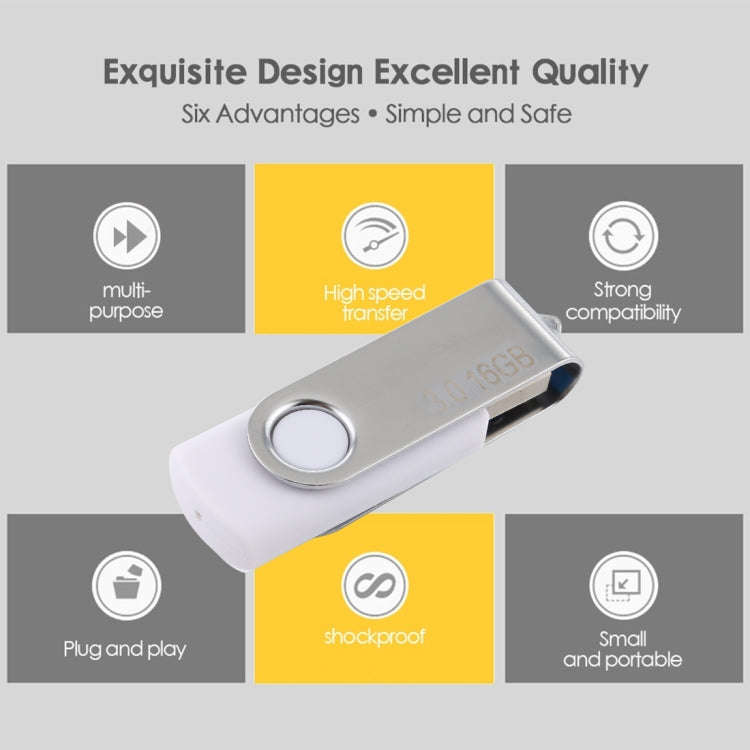 16GB Twister USB 3.0 Flash Disk USB Flash Drive (White)