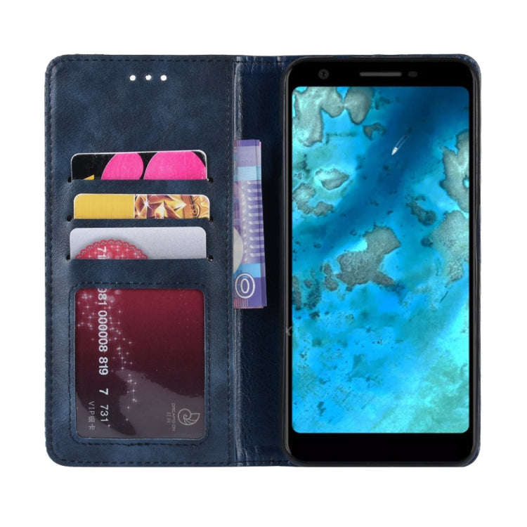 Magnetic Snap Retro Crazy Horse Texture Horizontal Flip Leather Case for Google Pixel 3 Lite, wit...