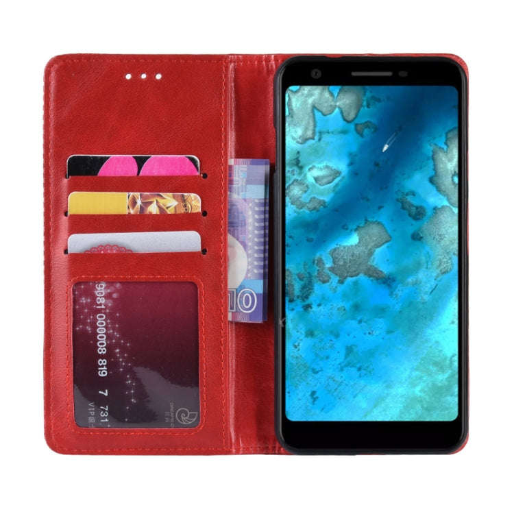 Magnetic Snap Retro Crazy Horse Texture Horizontal Flip Leather Case for Google Pixel 3 Lite, wit...