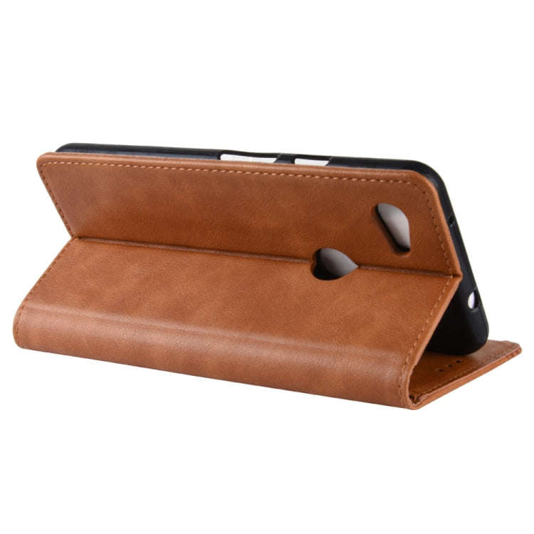 Magnetic Snap Retro Crazy Horse Texture Horizontal Flip Leather Case for Google Pixel 3 Lite, wit...