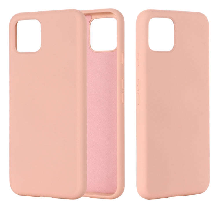 Solid Color Liquid Silicone Shockproof Full Coverage Case for Google Pixel 4XL (Pink)