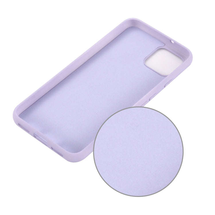 Solid Color Liquid Silicone Shockproof Full Coverage Case for Google Pixel 4XL (Purple)