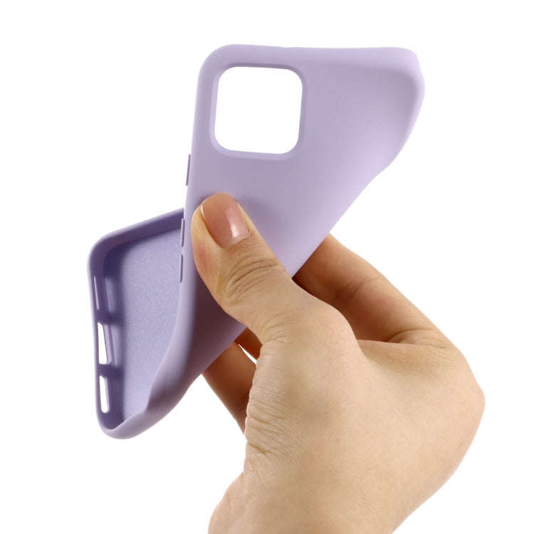 Solid Color Liquid Silicone Shockproof Full Coverage Case for Google Pixel 4XL (Purple)