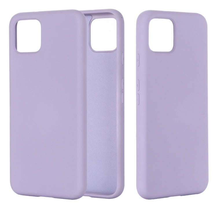 Solid Color Liquid Silicone Shockproof Full Coverage Case for Google Pixel 4XL (Purple)