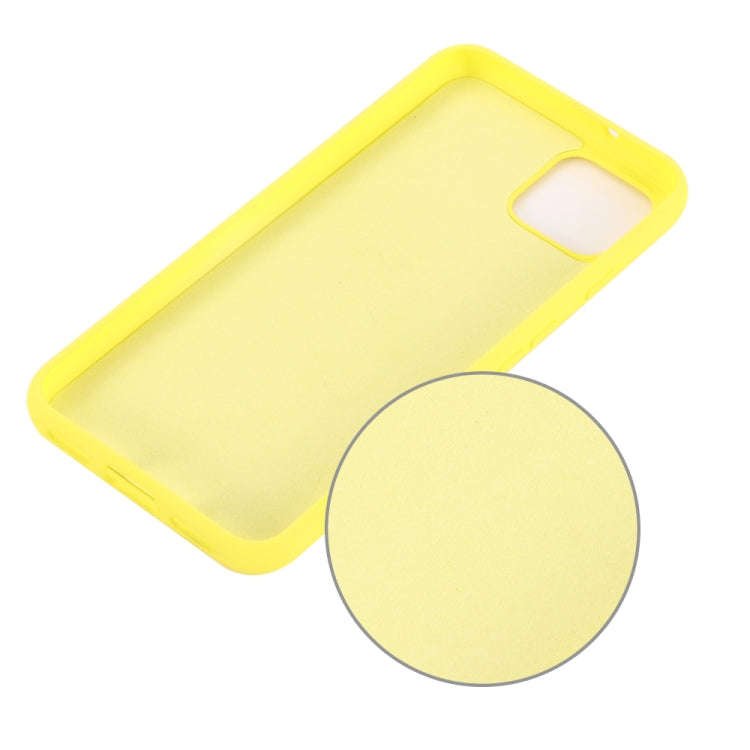 Solid Color Liquid Silicone Shockproof Full Coverage Case for Google Pixel 4XL (Yellow)