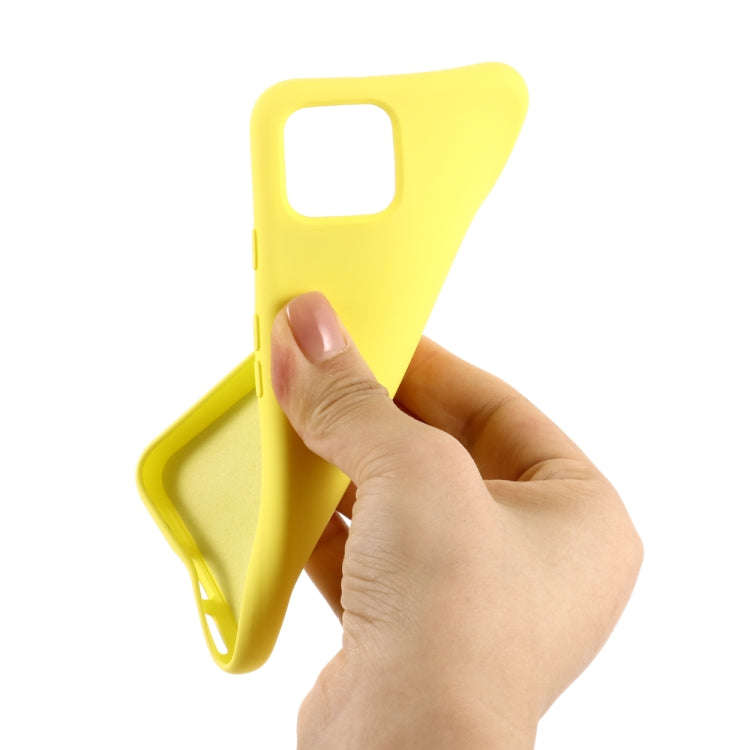Solid Color Liquid Silicone Shockproof Full Coverage Case for Google Pixel 4XL (Yellow)