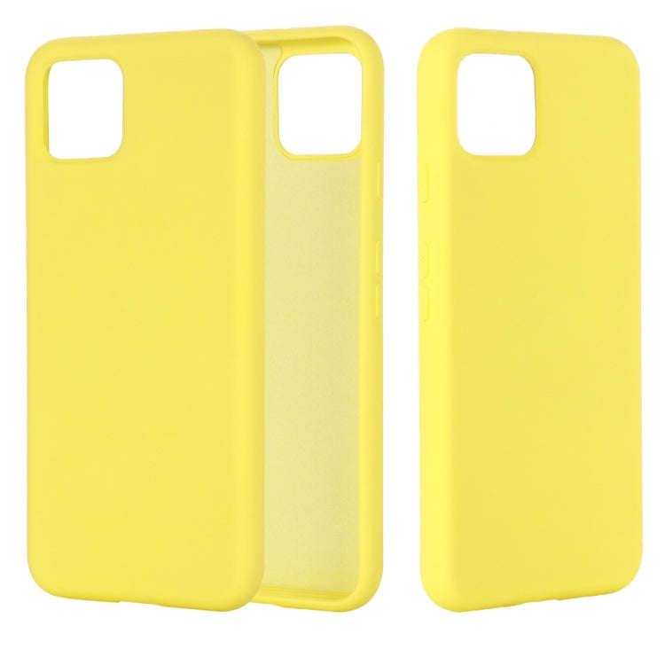 Solid Color Liquid Silicone Shockproof Full Coverage Case for Google Pixel 4XL (Yellow)