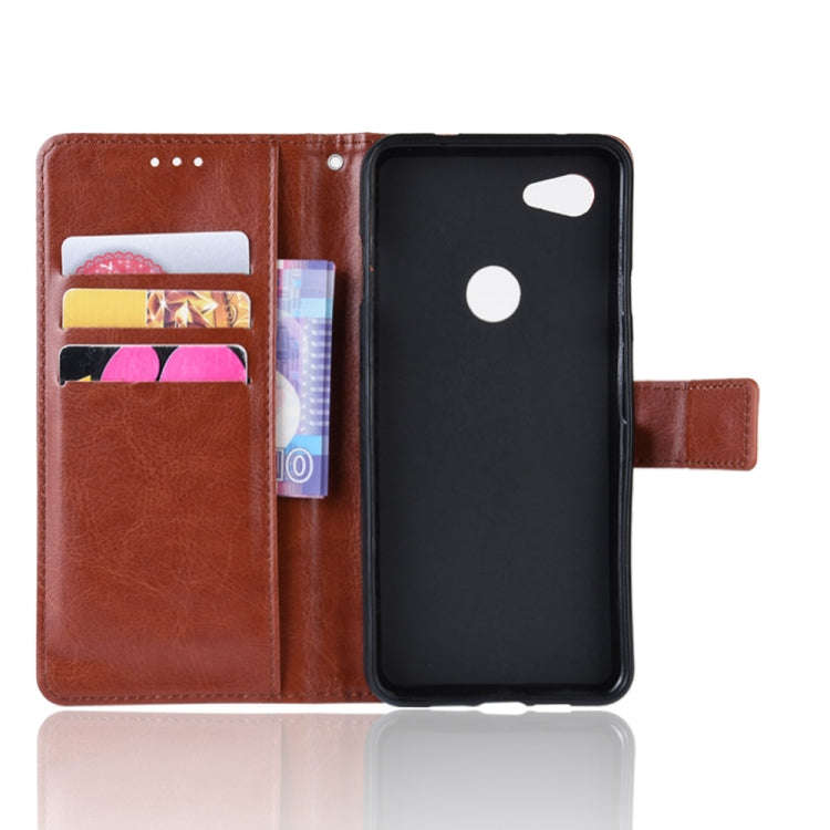 Retro Crazy Horse Texture Horizontal Flip Leather Case for Google Pixel 3XL lite, with Holder & C...