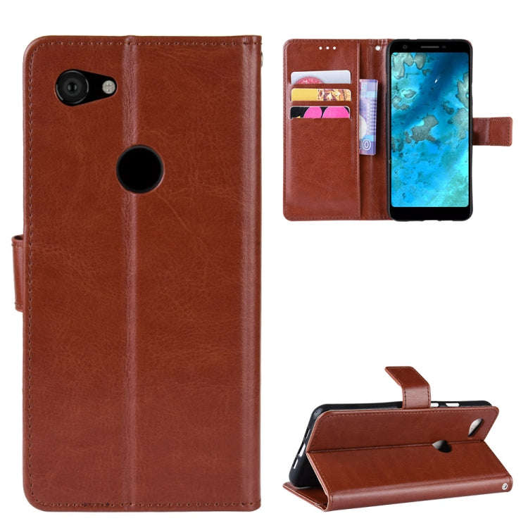 Retro Crazy Horse Texture Horizontal Flip Leather Case for Google Pixel 3XL lite, with Holder & C...
