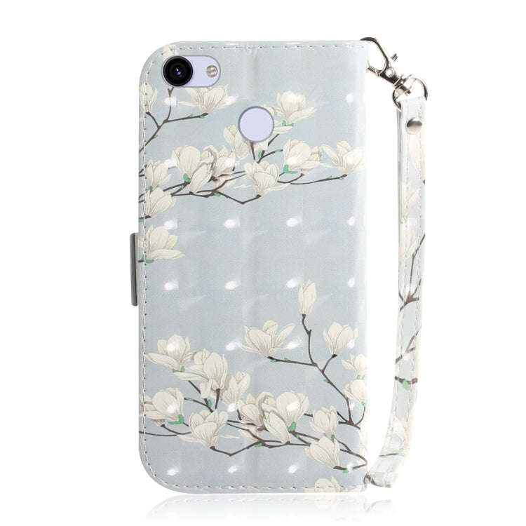 3D Painting Mognolia Pattern Coloured Drawing Horizontal Flip Leather Case for Google Pixel 3a XL...