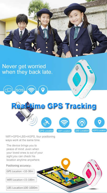 REACHFAR V28 Necklace Style GSM Mini LBS WiFi AGPS Tracker SOS Communicator(Black)