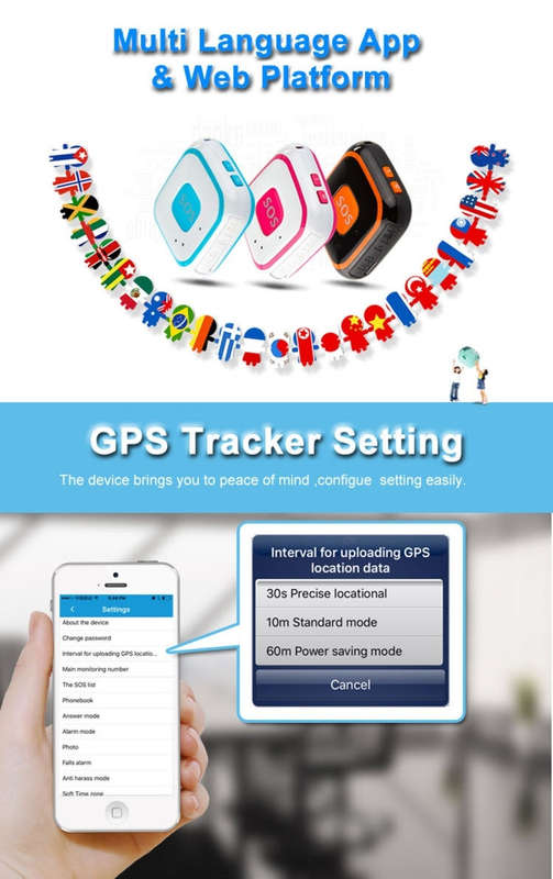 V28 Necklace Style GSM Mini LBS WiFi AGPS Tracker SOS Communicator(Blue)