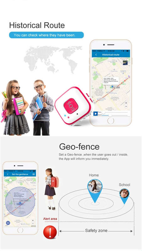 V28 Necklace Style GSM Mini LBS WiFi AGPS Tracker SOS Communicator(Blue)