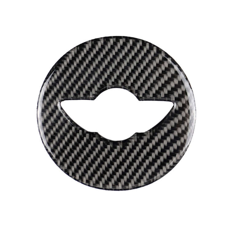 Car Steering Wheel Logo R Chassis Carbon Fiber Decorative Sticker for BMW MINI R55 / R56 / Countr...