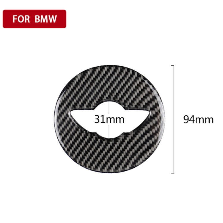 Car Steering Wheel Logo R Chassis Carbon Fiber Decorative Sticker for BMW MINI R55 / R56 / Countr...