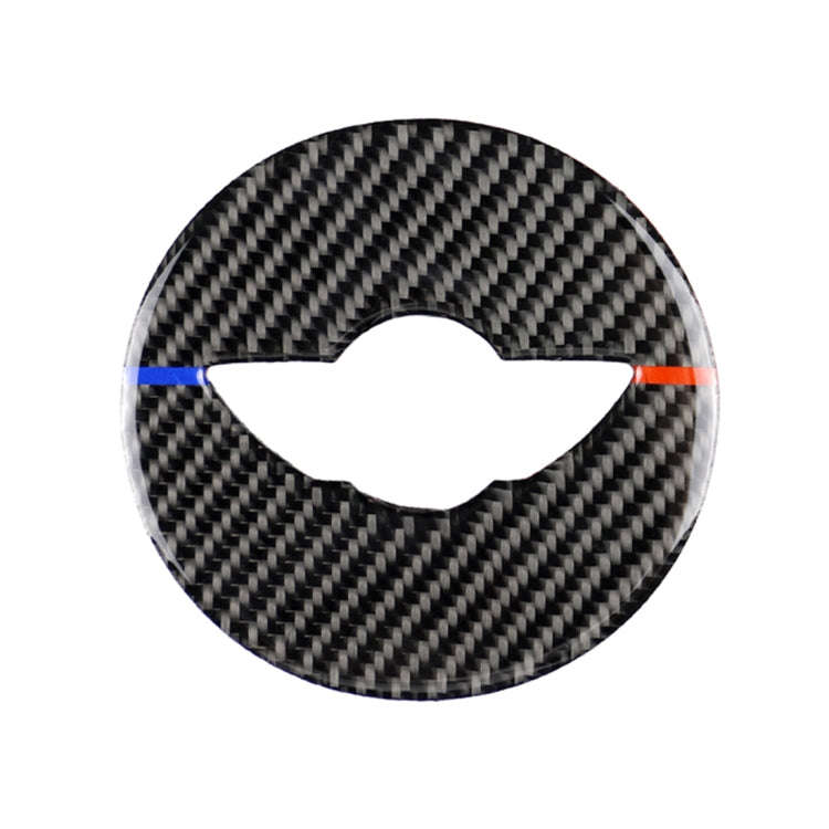 Red Blue Color Car Steering Wheel F Chassis Logo Carbon Fiber Decorative Sticker for BMW Mini Coo...