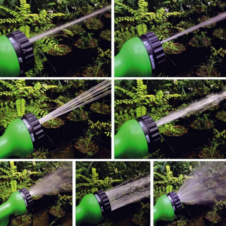 12.5-37.5m Telescopic Pipe Expandable Magic Flexible Garden Watering Hose with Spray Gun Set (Green)