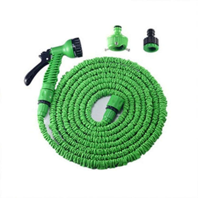 15-45m Telescopic Pipe Expandable Magic Flexible Garden Watering Hose with Spray Gun Set (Green)