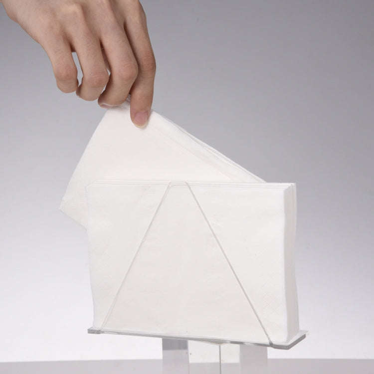 YX014-1 Acrylic Triangular Table Paper Towel Organizer (Black)