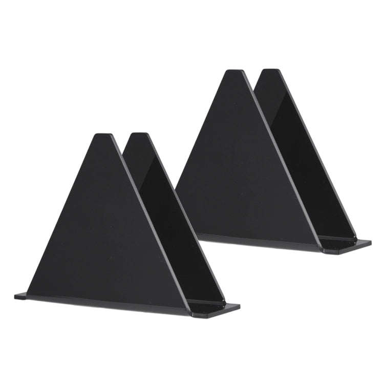 2pcs YX014-2 Acrylic Triangular Table Paper Towel Organizer (Black)