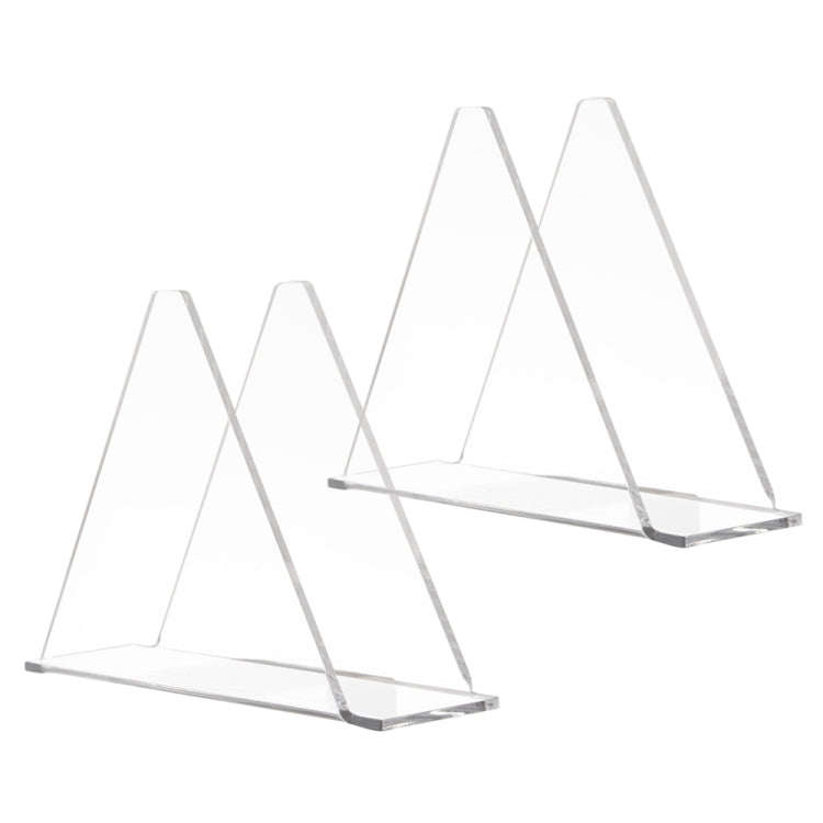 2pcs YX014-2 Acrylic Triangular Table Paper Towel Organizer (Transparent)