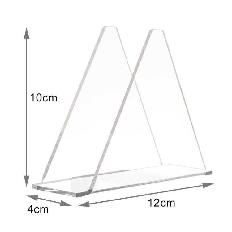 2pcs YX014-2 Acrylic Triangular Table Paper Towel Organizer (Transparent)