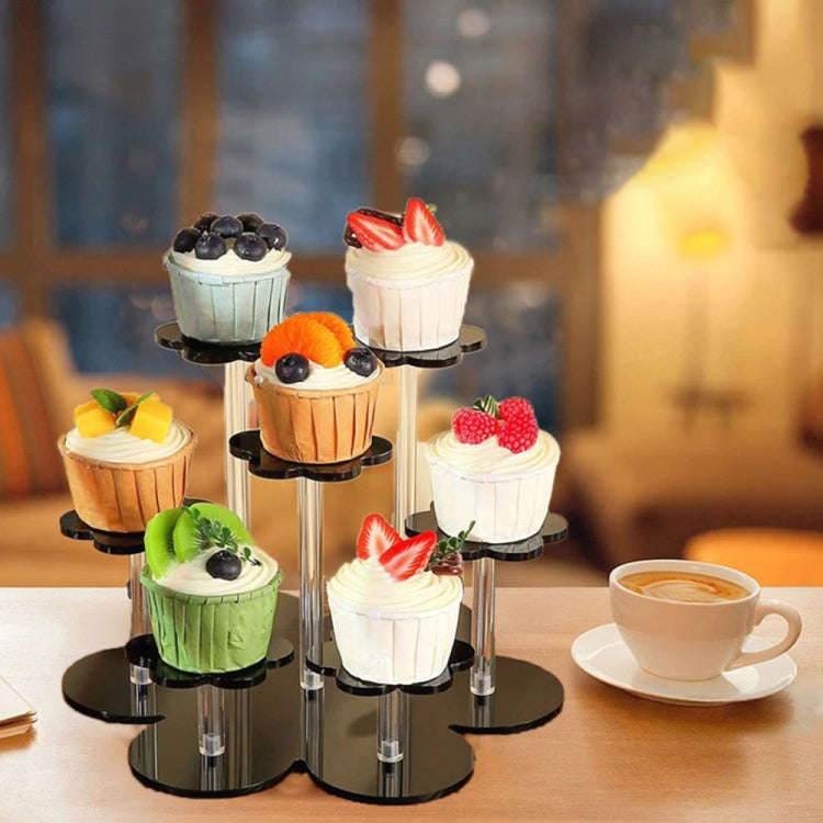 YX046 Acrylic Figure Display Stand Cupcake Cosmetics Display Stand (Black)