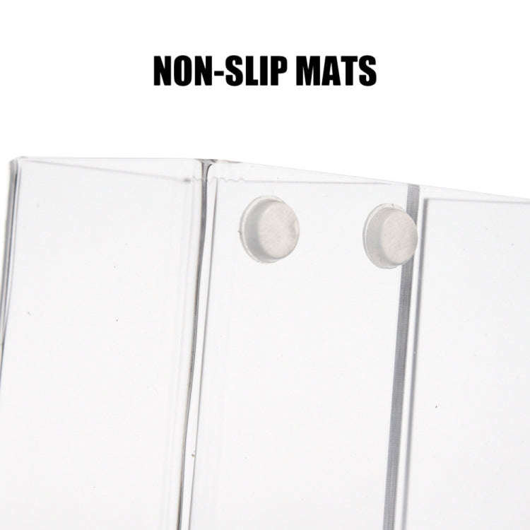 YX069 Acrylic Vinyl Records Rack Desktop CD Display Stand (Transparent)