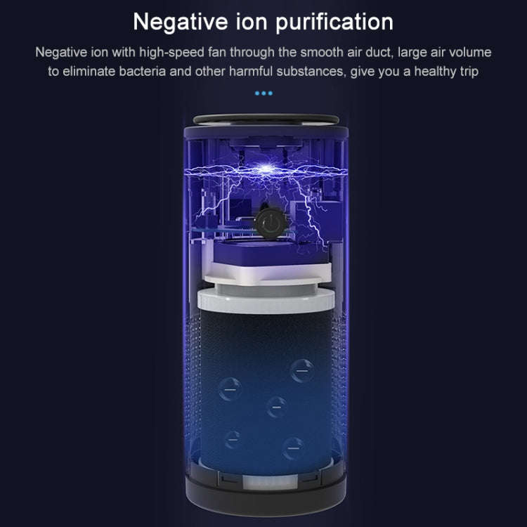 WT-U12 DC 5V Negative Ion Smart Car Air Purifier (Blue)