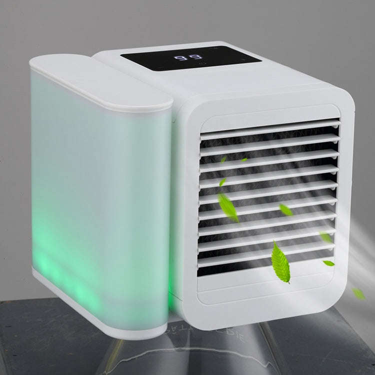 3 in 1 Refrigeration + Humidification + Purification Air Cooler Desktop Cooling Fan with Colorful...