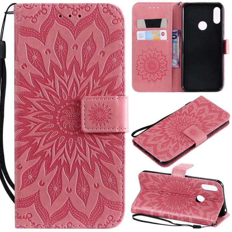 Sun Embossing Pattern Horizontal Flip Leather Case for Huawei Honor Play 8A / Y6 (2019), with Car...