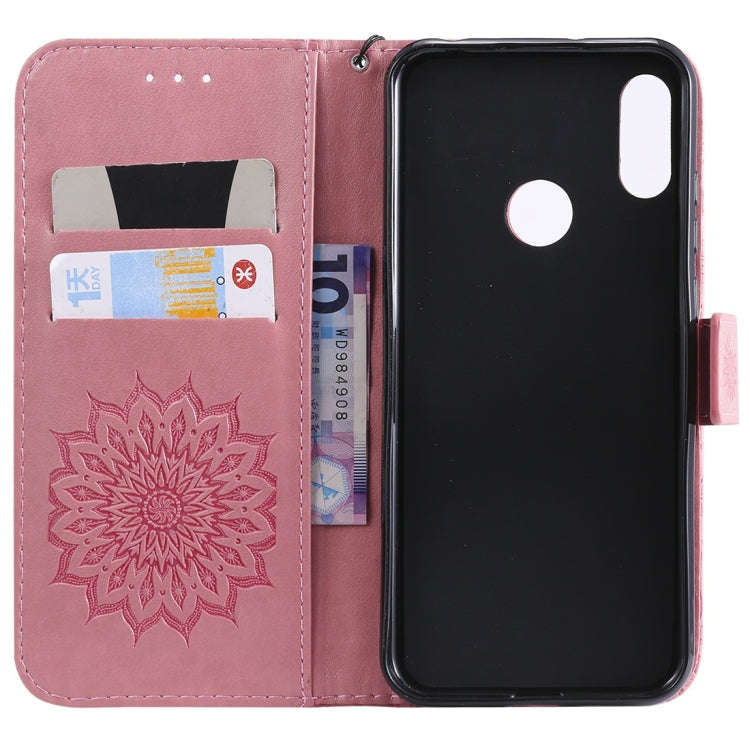 Sun Embossing Pattern Horizontal Flip Leather Case for Huawei Honor Play 8A / Y6 (2019), with Car...