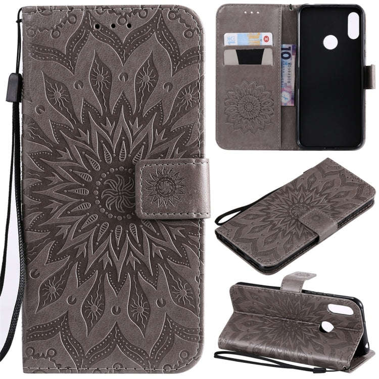 Sun Embossing Pattern Horizontal Flip Leather Case for Huawei Honor Play 8A / Y6 (2019), with Car...