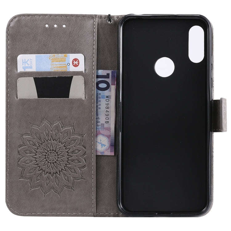 Sun Embossing Pattern Horizontal Flip Leather Case for Huawei Honor Play 8A / Y6 (2019), with Car...
