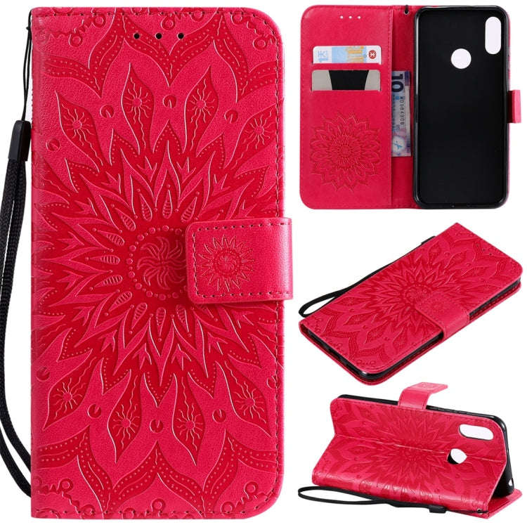 Sun Embossing Pattern Horizontal Flip Leather Case for Huawei Honor Play 8A / Y6 (2019), with Car...