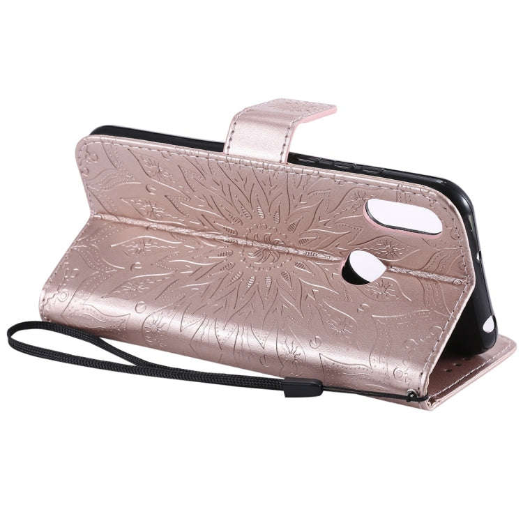 Sun Embossing Pattern Horizontal Flip Leather Case for Huawei Honor Play 8A / Y6 (2019), with Car...