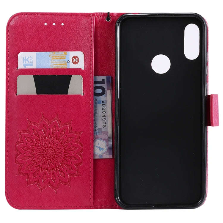 Sun Embossing Pattern Horizontal Flip Leather Case for Huawei Honor Play 8A / Y6 (2019), with Car...
