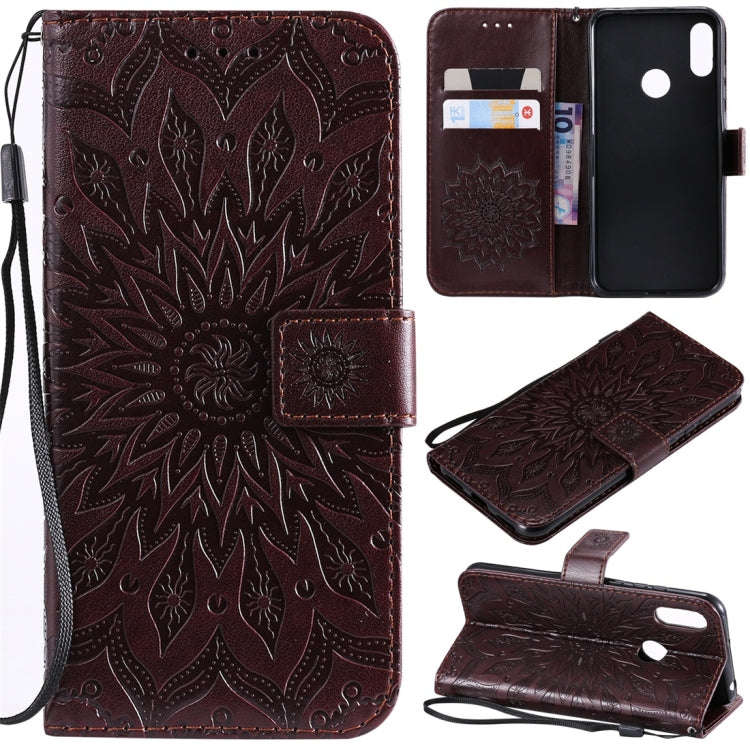 Sun Embossing Pattern Horizontal Flip Leather Case for Huawei Honor Play 8A / Y6 (2019), with Car...