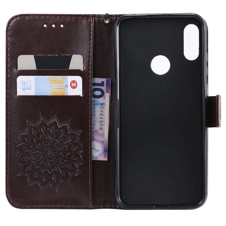 Sun Embossing Pattern Horizontal Flip Leather Case for Huawei Honor Play 8A / Y6 (2019), with Car...