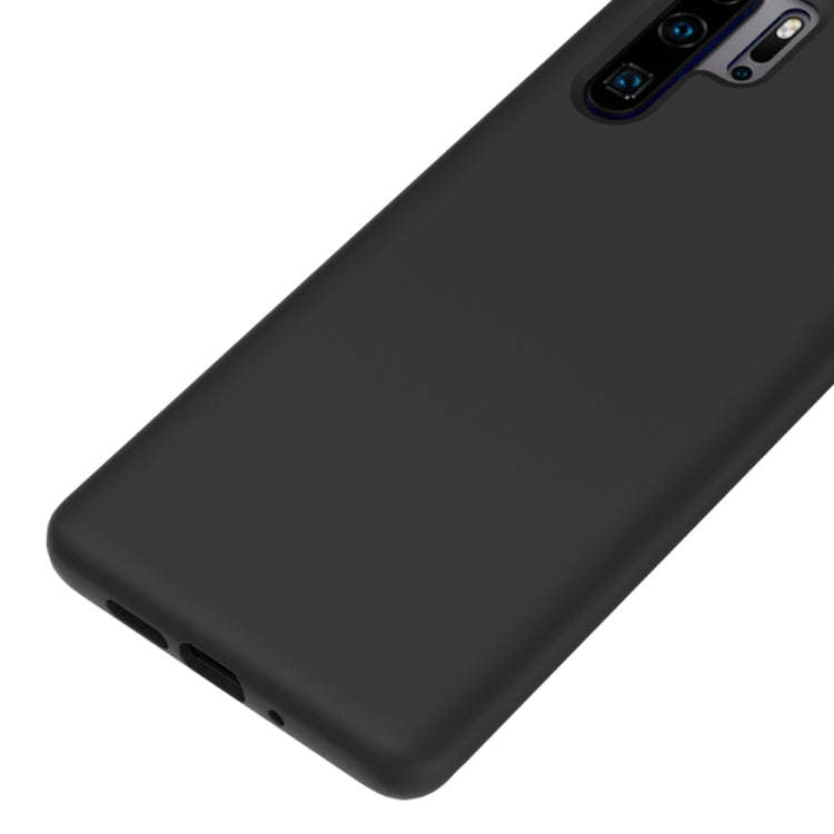Solid Color Liquid Silicone Shockproof Full Coverage Case for Huawei P30 Pro (Black)
