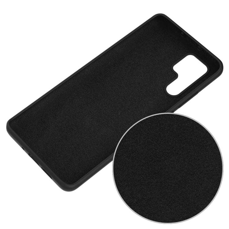 Solid Color Liquid Silicone Shockproof Full Coverage Case for Huawei P30 Pro (Black)