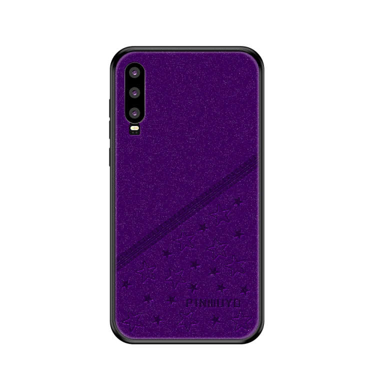 PINWUYO Full Coverage Waterproof Shockproof PC+TPU+PU Case for Huawei P30 (Purple)