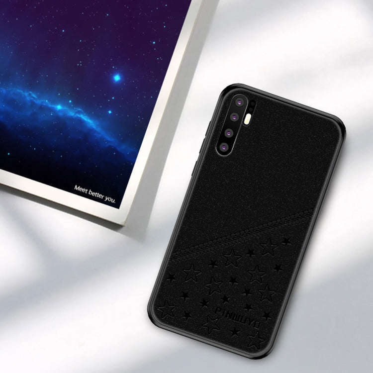 PINWUYO Full Coverage Waterproof Shockproof PC+TPU+PU Case for Huawei P30 Pro (Black)