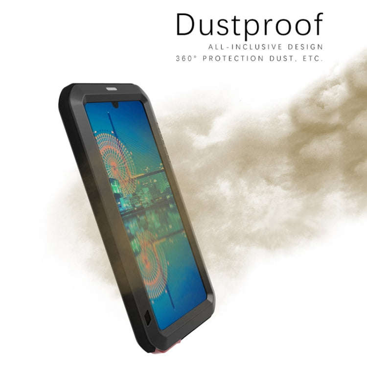 LOVE MEI Powerful Dustproof Shockproof Splashproof Metal + Silicone Combination Case for Huawei P...