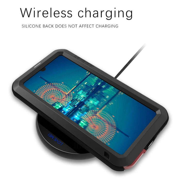 LOVE MEI Powerful Dustproof Shockproof Splashproof Metal + Silicone Combination Case for Huawei P...