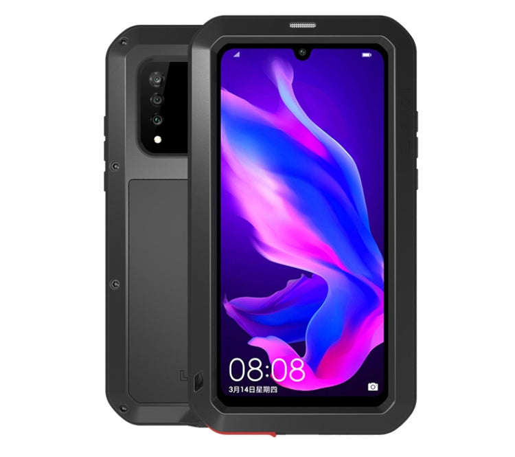 LOVE MEI Powerful Dustproof Shockproof Splashproof Metal + Silicone Combination Case for Huawei P...