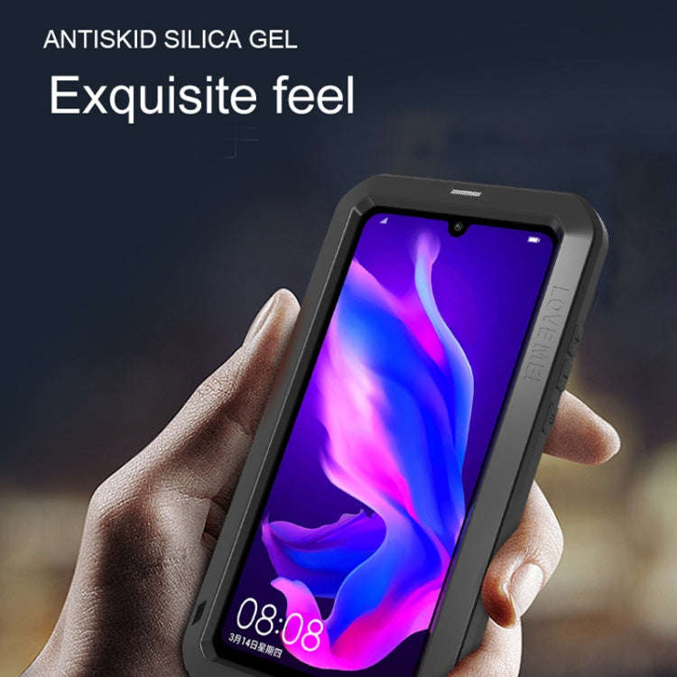 LOVE MEI Powerful Dustproof Shockproof Splashproof Metal + Silicone Combination Case for Huawei P...