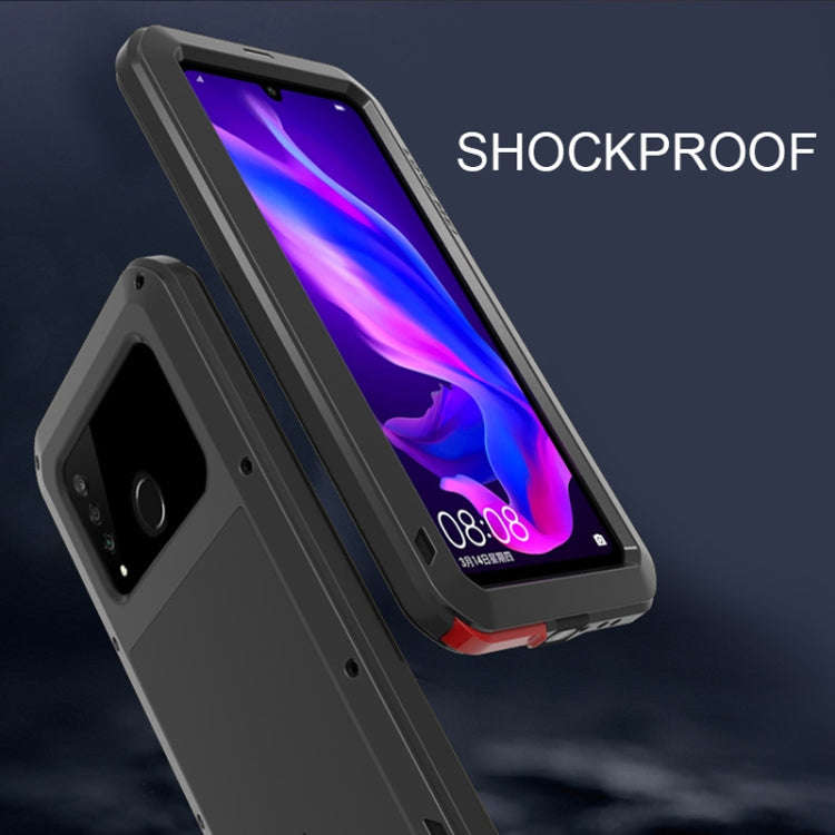 LOVE MEI Powerful Dustproof Shockproof Splashproof Metal + Silicone Combination Case for Huawei P...